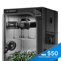 AC Infinity Advanced Grow-Zelt Set WIFI 3 Pflanzen 90x90x180 cm