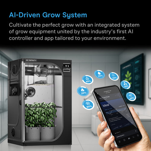 AC Infinity Advanced Grow-Zelt Set WIFI 3 Pflanzen 90x90x180 cm